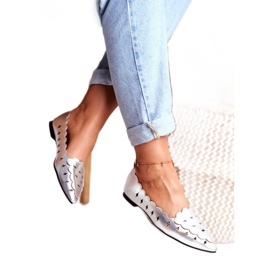 Lu Boo feminino bailarinas prata metálico Dianna 3