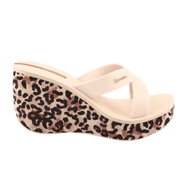 Chinelos de cunha Ipanema 82856 femininos marrom multicolorido 5