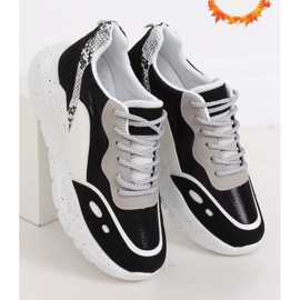 Sapatos esportivos preto e branco LL1771 Preto 1