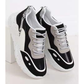 Sapatos esportivos preto e branco LL1771 Preto 2