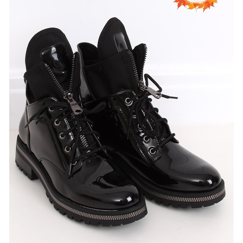 Botas lacadas pretas NC1083 pretas preto 1