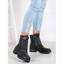 J. Star Trabalhadores elegantes com strass preto 1