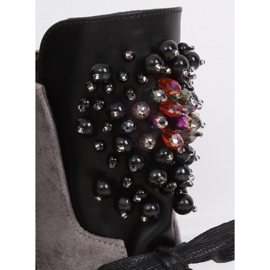 Botas com cordões cinza Workery Gray NC1062 Gray 2