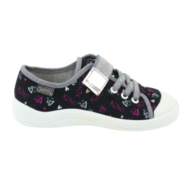 Calçados infantis Befado 251Y142 preto rosa cinza 5