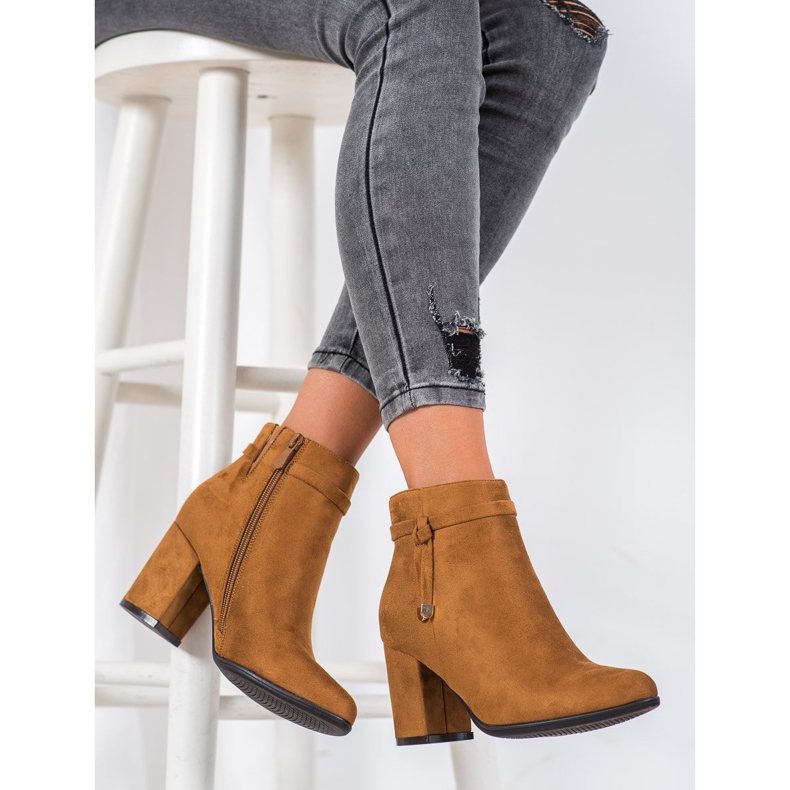 Botas elegantes VINCEZA castanho 2