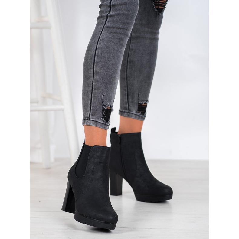 Goodin Botas elegantes no poste preto 2