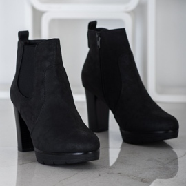 Goodin Botas elegantes no poste preto 1