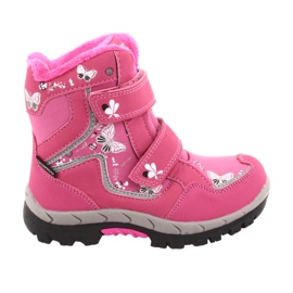 Botas American Club com borboletas rosa membrana HL27 branco preto 5