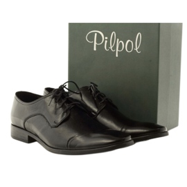 Sapatos formais de couro Pilpol 1385 preto 4