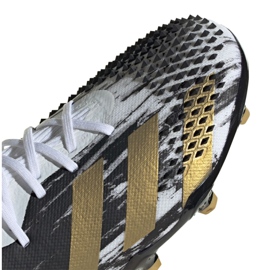Chuteiras Adidas Predator 20.1 Fg Jr FW9208 branco preto, branco, preto, dourado 3