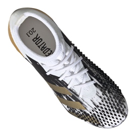 Chuteiras Adidas Predator 20.1 Fg Jr FW9208 branco preto, branco, preto, dourado 4