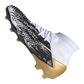 Chuteiras Adidas Predator 20.1 Fg Jr FW9208 branco preto, branco, preto, dourado 6