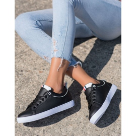 SHELOVET Tênis elegantes com couro ecológico preto 2