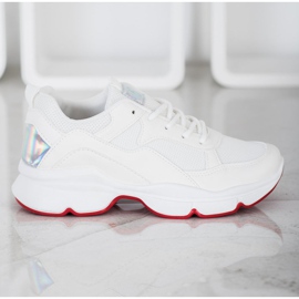 SHELOVET Tênis brancos confortáveis 1