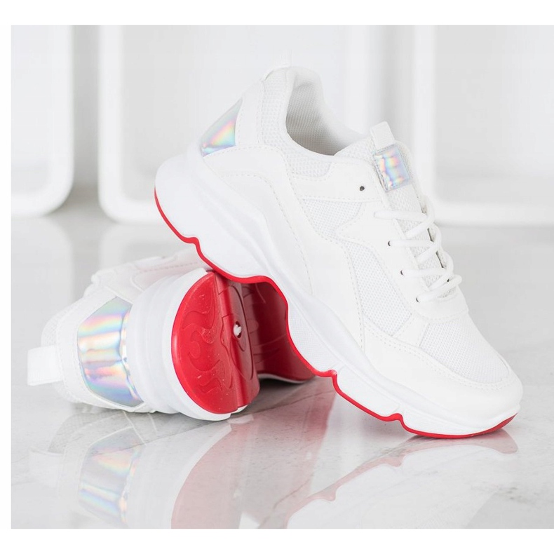 SHELOVET Tênis brancos confortáveis 2