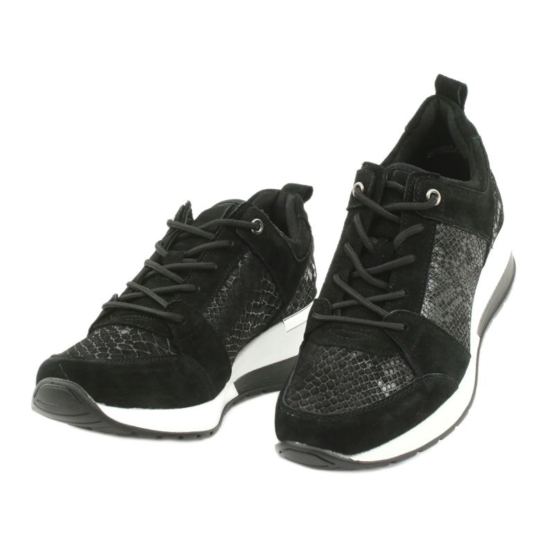 Calçado desportivo feminino amarrado a Filippo DP1505 / 20 preto 2