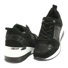 Calçado desportivo feminino amarrado a Filippo DP1505 / 20 preto 3