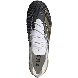 Chuteiras Adidas Predator Mutator 20.1 LM Fg FW9182 cinza branco 1