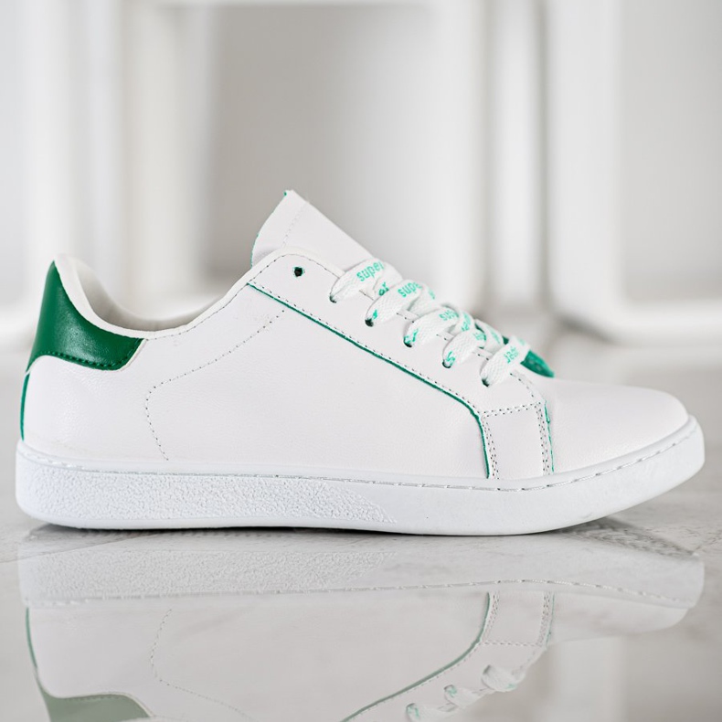 SHELOVET Calçados Esportivos da Moda branco verde 2