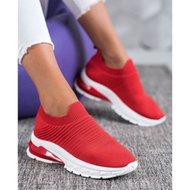 SHELOVET Tênis Têxtil Slip-On vermelho 1