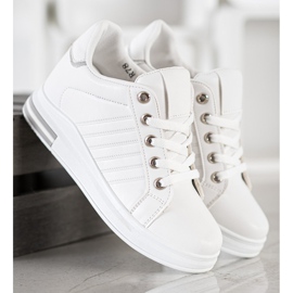 SHELOVET Tênis de cunha branca branco 2