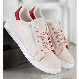 SHELOVET Calçados Esportivos da Moda branco vermelho 2