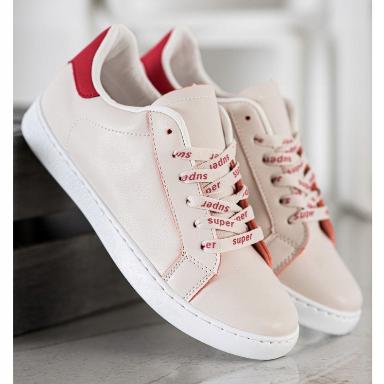 SHELOVET Calçados Esportivos da Moda branco vermelho 2