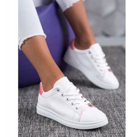 SHELOVET Calçados Esportivos Clássicos branco rosa 1