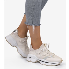 Tênis de lycra bege C947 2