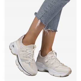 Tênis de lycra bege C947 1