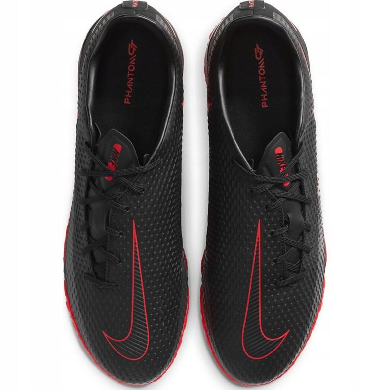 Chuteira Nike Phantom M Gt Academy Tf CK8470 060 preto / vermelho preto 1