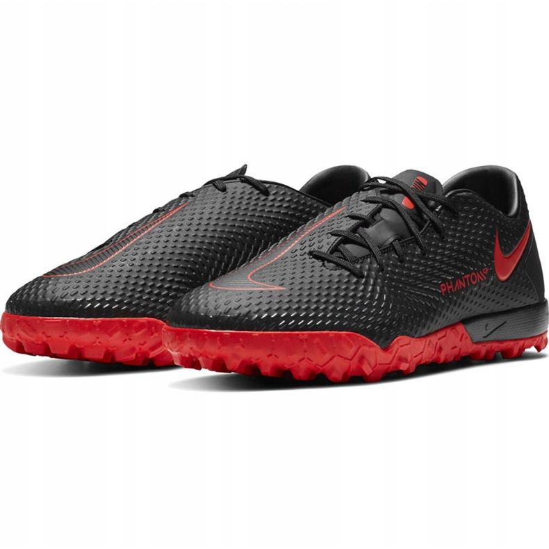 Chuteira Nike Phantom M Gt Academy Tf CK8470 060 preto / vermelho preto 2