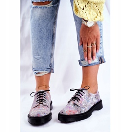 Brogues feminino Oxfords cinza couro Maciejka 04087-13 multicolorido 1