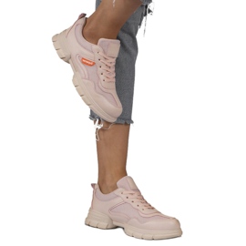 Sapatos esportivos da moda rosa C051 1