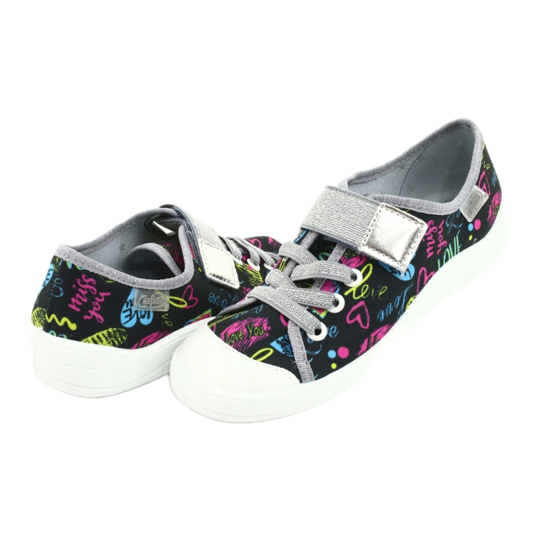 Calçados infantis Befado 251Q137 preto cinza multicolorido 2