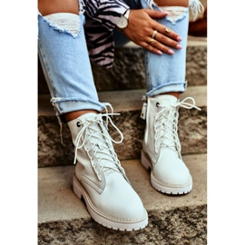 Botas femininas Big Star White GG274597 branco 2