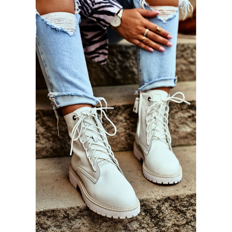 Botas femininas Big Star White GG274597 branco 2