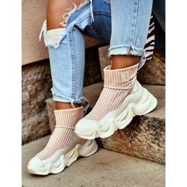 Calçados esportivos femininos de cano alto, Big Star, branco GG274608 1