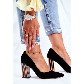 PV3 Bombas Femininas Visconi Suede Preto 7417302/200 1