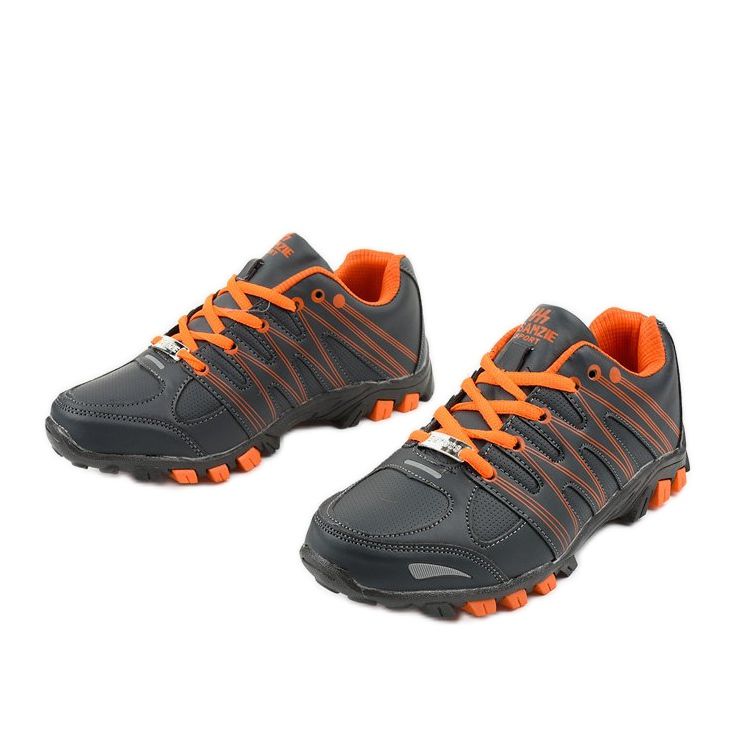 Trekking esportivo feminino cinza W118 laranja 2