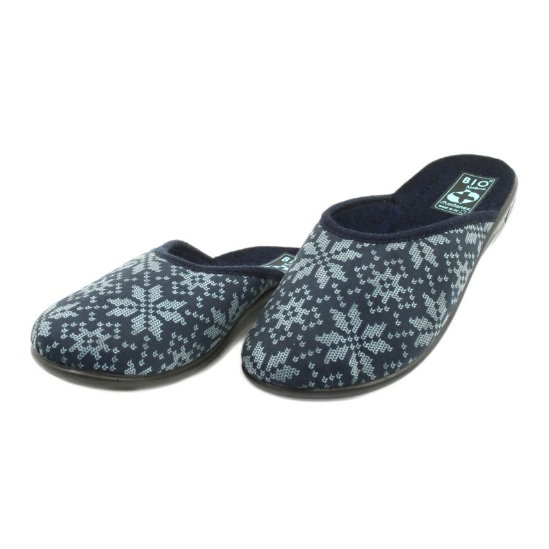 Chinelos de veludo Adanex 25405 azul marinho 2