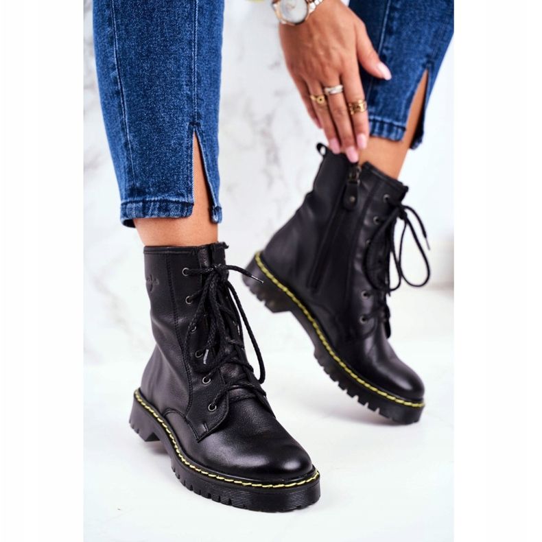 Botas femininas Glany Workers Maciejka Black 01609-33 / 00-6 preto 1