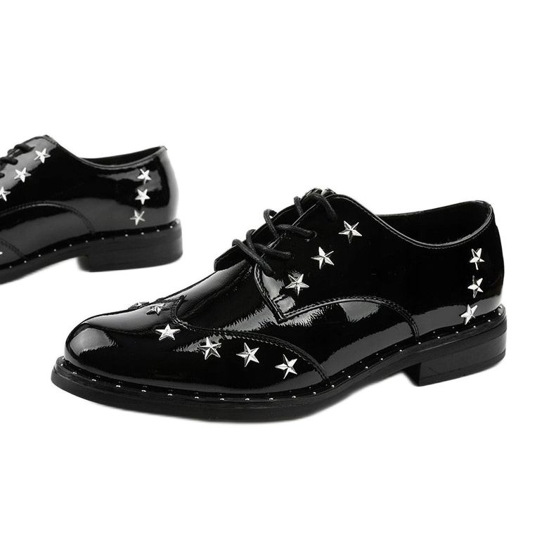 Sapatos femininos negros C18-37117 preto 1