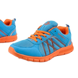 Tênis de corrida feminino esportivo W127 azul laranja 1
