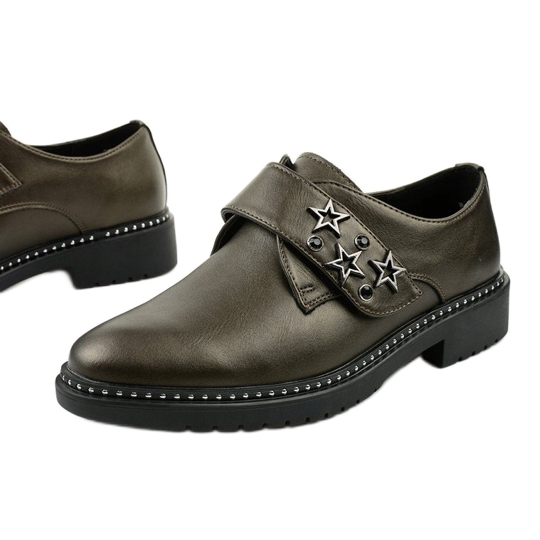 Sapatos femininos marrons C18-6391 castanho 1