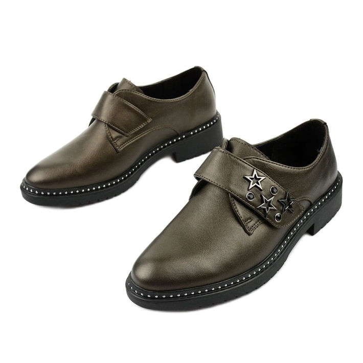 Sapatos femininos marrons C18-6391 castanho 2