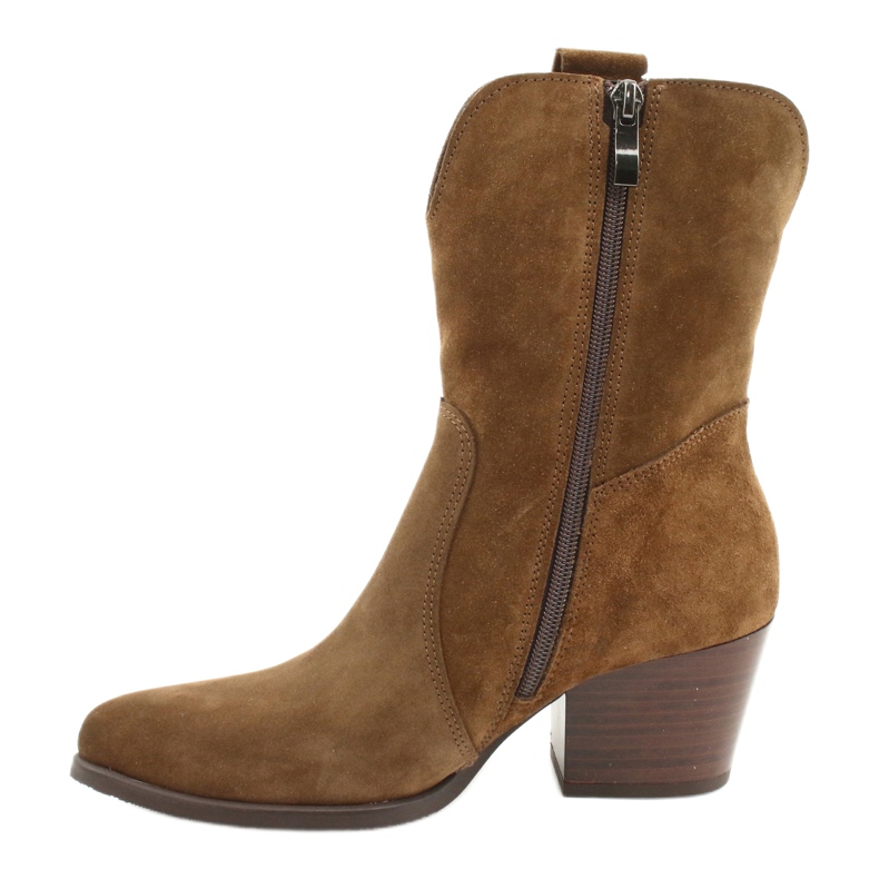 Botas de cowboy de couro de camurça Gamis 4009 marrom 1