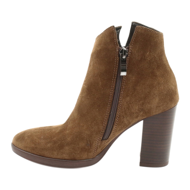 Gamis Botas de camurça de couro no posto 4018 marrom 1