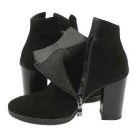 Gamis Botins de camurça de couro 4018 preto 4