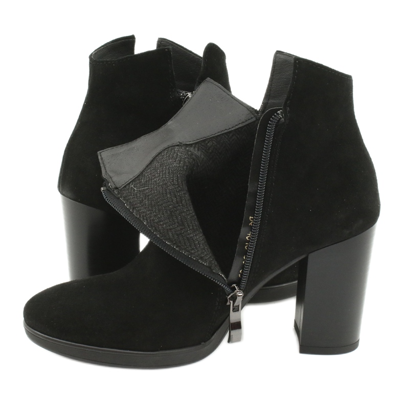 Gamis Botins de camurça de couro 4018 preto 4